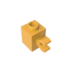 Brick Special 1 x 1 with Clip Horizontal #60476 Brick Special 1 x 1 with Clip Horizontal #60476 - 36-Bright Light Orange Lego Block Sets Alternative