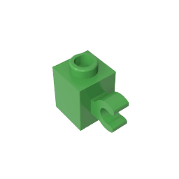 Brick Special 1 x 1 with Clip Horizontal #60476 Brick Special 1 x 1 with Clip Horizontal #60476 - 43-Bright Green Lego Block Sets Alternative