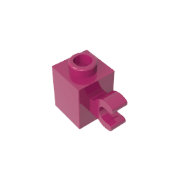 Brick Special 1 x 1 with Clip Horizontal #60476 Brick Special 1 x 1 with Clip Horizontal #60476 - 13-Magenta Lego Block Sets Alternative