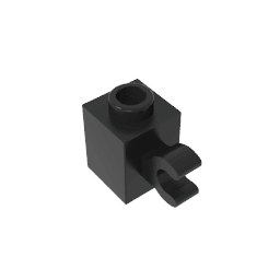 Brick Special 1 x 1 with Clip Horizontal #60476 Brick Special 1 x 1 with Clip Horizontal #60476 - 80-Black Lego Block Sets Alternative