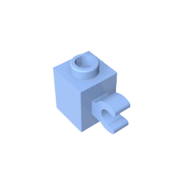 Brick Special 1 x 1 with Clip Horizontal #60476 Brick Special 1 x 1 with Clip Horizontal #60476 - 53-Bright Light Blue Lego Block Sets Alternative