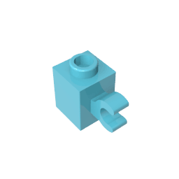 Brick Special 1 x 1 with Clip Horizontal #60476 Brick Special 1 x 1 with Clip Horizontal #60476 - 46-Medium Azure Lego Block Sets Alternative