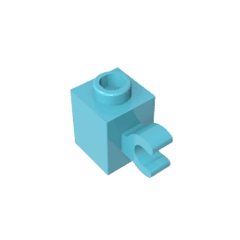 Brick Special 1 x 1 with Clip Horizontal #60476 Brick Special 1 x 1 with Clip Horizontal #60476 - 46-Medium Azure Lego Block Sets Alternative