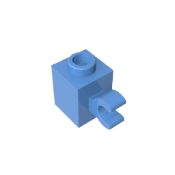 Brick Special 1 x 1 with Clip Horizontal #60476 Brick Special 1 x 1 with Clip Horizontal #60476 - 52-Medium Blue Lego Block Sets Alternative