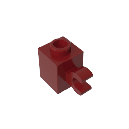 Brick Special 1 x 1 with Clip Horizontal #60476 Brick Special 1 x 1 with Clip Horizontal #60476 - 14-Dark Red Lego Block Sets Alternative