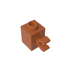 Brick Special 1 x 1 with Clip Horizontal #60476 Brick Special 1 x 1 with Clip Horizontal #60476 - 83-Dark Orange Lego Block Sets Alternative