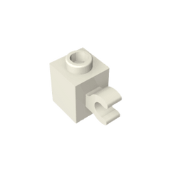 Brick Special 1 x 1 with Clip Horizontal #60476 Brick Special 1 x 1 with Clip Horizontal #60476 - 90-White Lego Block Sets Alternative
