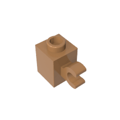 Brick Special 1 x 1 with Clip Horizontal #60476 Brick Special 1 x 1 with Clip Horizontal #60476 - 84-Medium Dark Flesh Lego Block Sets Alternative