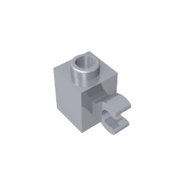Brick Special 1 x 1 with Clip Horizontal #60476 Brick Special 1 x 1 with Clip Horizontal #60476 - 73-Flat Silver Lego Block Sets Alternative