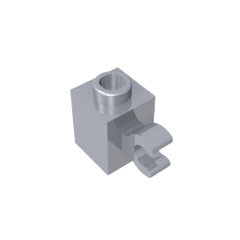 Brick Special 1 x 1 with Clip Horizontal #60476 Brick Special 1 x 1 with Clip Horizontal #60476 - 73-Flat Silver Lego Block Sets Alternative