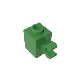 Brick Special 1 x 1 with Clip Horizontal #60476 Brick Special 1 x 1 with Clip Horizontal #60476 - 40-Green Lego Block Sets Alternative