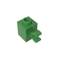Brick Special 1 x 1 with Clip Horizontal #60476 Brick Special 1 x 1 with Clip Horizontal #60476 - 40-Green Lego Block Sets Alternative