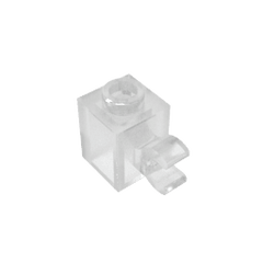 Brick Special 1 x 1 with Clip Horizontal #60476 Brick Special 1 x 1 with Clip Horizontal #60476 - 180-Trans Clear Lego Block Sets Alternative