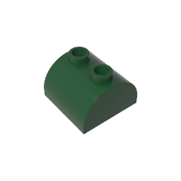 Brick Curved 2 x 2 with Two Top Studs #30165 Brick Curved 2 x 2 with Two Top Studs #30165 - 47-Dark Green Lego Block Sets Alternative