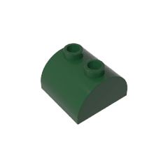 Brick Curved 2 x 2 with Two Top Studs #30165 Brick Curved 2 x 2 with Two Top Studs #30165 - 47-Dark Green Lego Block Sets Alternative