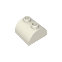 Brick Curved 2 x 2 with Two Top Studs #30165 Brick Curved 2 x 2 with Two Top Studs #30165 - 90-White Lego Block Sets Alternative