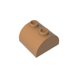 Brick Curved 2 x 2 with Two Top Studs #30165 Brick Curved 2 x 2 with Two Top Studs #30165 - 84-Medium Dark Flesh Lego Block Sets Alternative