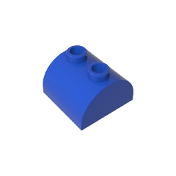 Brick Curved 2 x 2 with Two Top Studs #30165 Brick Curved 2 x 2 with Two Top Studs #30165 - 50-Blue Lego Block Sets Alternative