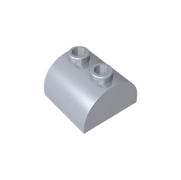 Brick Curved 2 x 2 with Two Top Studs #30165 Brick Curved 2 x 2 with Two Top Studs #30165 - 73-Flat Silver Lego Block Sets Alternative