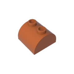 Brick Curved 2 x 2 with Two Top Studs #30165 Brick Curved 2 x 2 with Two Top Studs #30165 - 83-Dark Orange Lego Block Sets Alternative