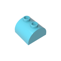 Brick Curved 2 x 2 with Two Top Studs #30165 Brick Curved 2 x 2 with Two Top Studs #30165 - 46-Medium Azure Lego Block Sets Alternative
