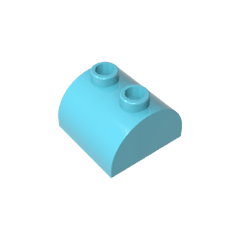 Brick Curved 2 x 2 with Two Top Studs #30165 Brick Curved 2 x 2 with Two Top Studs #30165 - 46-Medium Azure Lego Block Sets Alternative