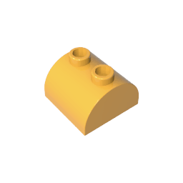Brick Curved 2 x 2 with Two Top Studs #30165 Brick Curved 2 x 2 with Two Top Studs #30165 - 36-Bright Light Orange Lego Block Sets Alternative