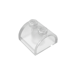 Brick Curved 2 x 2 with Two Top Studs #30165 Brick Curved 2 x 2 with Two Top Studs #30165 - 180-Trans Clear Lego Block Sets Alternative