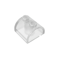 Brick Curved 2 x 2 with Two Top Studs #30165 Brick Curved 2 x 2 with Two Top Studs #30165 - 180-Trans Clear Lego Block Sets Alternative