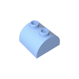 Brick Curved 2 x 2 with Two Top Studs #30165 Brick Curved 2 x 2 with Two Top Studs #30165 - 53-Bright Light Blue Lego Block Sets Alternative