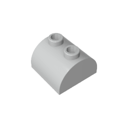 Brick Curved 2 x 2 with Two Top Studs #30165 Brick Curved 2 x 2 with Two Top Studs #30165 - 71-Light Bluish Gray Lego Block Sets Alternative