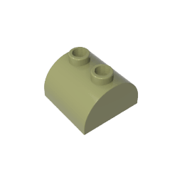 Brick Curved 2 x 2 with Two Top Studs #30165 Brick Curved 2 x 2 with Two Top Studs #30165 - 49-Olive Green Lego Block Sets Alternative