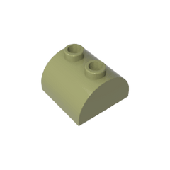 Brick Curved 2 x 2 with Two Top Studs #30165 Brick Curved 2 x 2 with Two Top Studs #30165 - 49-Olive Green Lego Block Sets Alternative