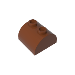 Brick Curved 2 x 2 with Two Top Studs #30165 Brick Curved 2 x 2 with Two Top Studs #30165 - 81-Reddish Brown Lego Block Sets Alternative