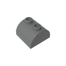 Brick Curved 2 x 2 with Two Top Studs #30165 Brick Curved 2 x 2 with Two Top Studs #30165 - 72-Dark Bluish Gray Lego Block Sets Alternative