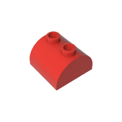 Brick Curved 2 x 2 with Two Top Studs #30165 Brick Curved 2 x 2 with Two Top Studs #30165 - 10-Red Lego Block Sets Alternative