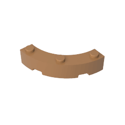 Brick Round Corner 4 x 4 Macaroni Wide with 3 Studs #48092 Brick Round Corner 4 x 4 Macaroni Wide with 3 Studs #48092 - 84-Medium Dark Flesh Lego Block Sets Alternative