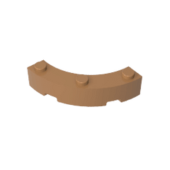 Brick Round Corner 4 x 4 Macaroni Wide with 3 Studs #48092 Brick Round Corner 4 x 4 Macaroni Wide with 3 Studs #48092 - 84-Medium Dark Flesh Lego Block Sets Alternative