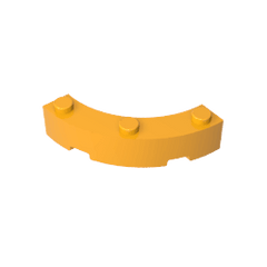 Brick Round Corner 4 x 4 Macaroni Wide with 3 Studs #48092 Brick Round Corner 4 x 4 Macaroni Wide with 3 Studs #48092 - 36-Bright Light Orange Lego Block Sets Alternative