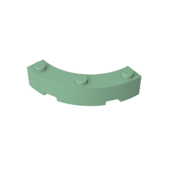 Brick Round Corner 4 x 4 Macaroni Wide with 3 Studs #48092 Brick Round Corner 4 x 4 Macaroni Wide with 3 Studs #48092 - 48-Sand Green Lego Block Sets Alternative