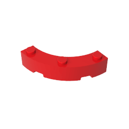 Brick Round Corner 4 x 4 Macaroni Wide with 3 Studs #48092 Brick Round Corner 4 x 4 Macaroni Wide with 3 Studs #48092 - 10-Red Lego Block Sets Alternative