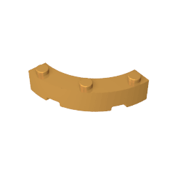 Brick Round Corner 4 x 4 Macaroni Wide with 3 Studs #48092 Brick Round Corner 4 x 4 Macaroni Wide with 3 Studs #48092 - 35-Pearl Gold Lego Block Sets Alternative