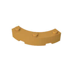 Brick Round Corner 4 x 4 Macaroni Wide with 3 Studs #48092 Brick Round Corner 4 x 4 Macaroni Wide with 3 Studs #48092 - 35-Pearl Gold Lego Block Sets Alternative