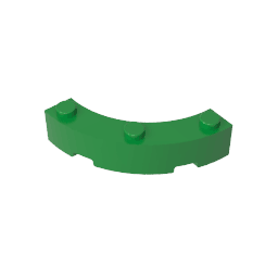Brick Round Corner 4 x 4 Macaroni Wide with 3 Studs #48092 Brick Round Corner 4 x 4 Macaroni Wide with 3 Studs #48092 - 40-Green Lego Block Sets Alternative