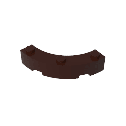 Brick Round Corner 4 x 4 Macaroni Wide with 3 Studs #48092 Brick Round Corner 4 x 4 Macaroni Wide with 3 Studs #48092 - 82-Dark Brown Lego Block Sets Alternative