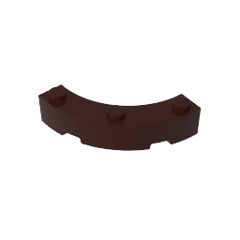 Brick Round Corner 4 x 4 Macaroni Wide with 3 Studs #48092 Brick Round Corner 4 x 4 Macaroni Wide with 3 Studs #48092 - 82-Dark Brown Lego Block Sets Alternative