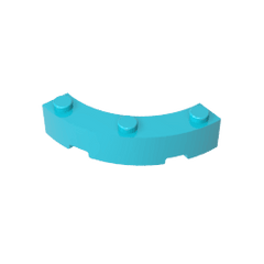 Brick Round Corner 4 x 4 Macaroni Wide with 3 Studs #48092 Brick Round Corner 4 x 4 Macaroni Wide with 3 Studs #48092 - 46-Medium Azure Lego Block Sets Alternative