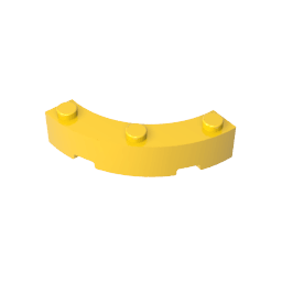Brick Round Corner 4 x 4 Macaroni Wide with 3 Studs #48092 Brick Round Corner 4 x 4 Macaroni Wide with 3 Studs #48092 - 30-Yellow Lego Block Sets Alternative