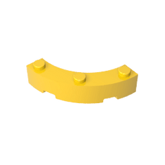 Brick Round Corner 4 x 4 Macaroni Wide with 3 Studs #48092 Brick Round Corner 4 x 4 Macaroni Wide with 3 Studs #48092 - 30-Yellow Lego Block Sets Alternative