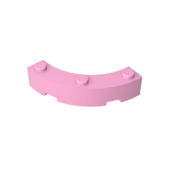 Brick Round Corner 4 x 4 Macaroni Wide with 3 Studs #48092 Brick Round Corner 4 x 4 Macaroni Wide with 3 Studs #48092 - 11-Bright Pink Lego Block Sets Alternative